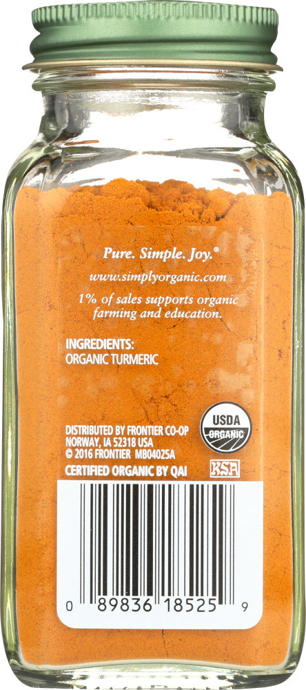 Simply Organic: Turmeric, 2.38 Oz