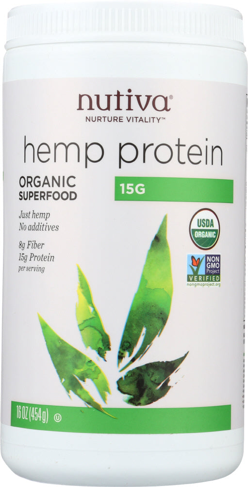 Nutiva: Organic Superfood Hemp Protein 15 G, 16 Oz