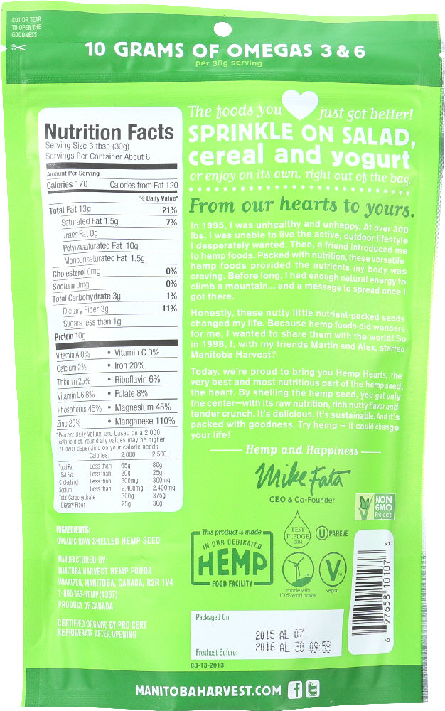 Manitoba Harvest: Organic Hemp Hearts, 7 Oz