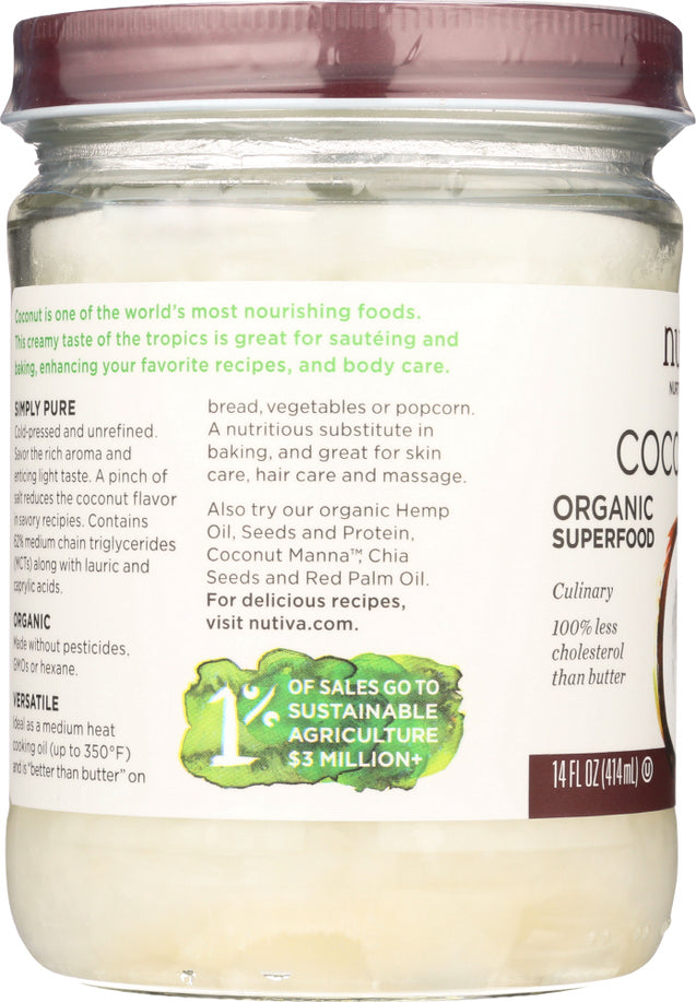 Nutiva: Organic Superfood Extra Virgin Coconut Oil, 14 Oz