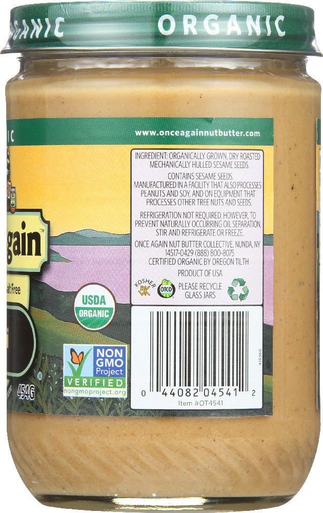 Once Again: Organic Sesame Tahini, 16 Oz