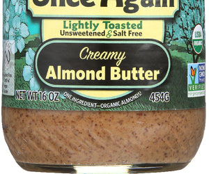 Once Again: Organic Almond Butter Lightly Toasted Creamy, 16 Oz