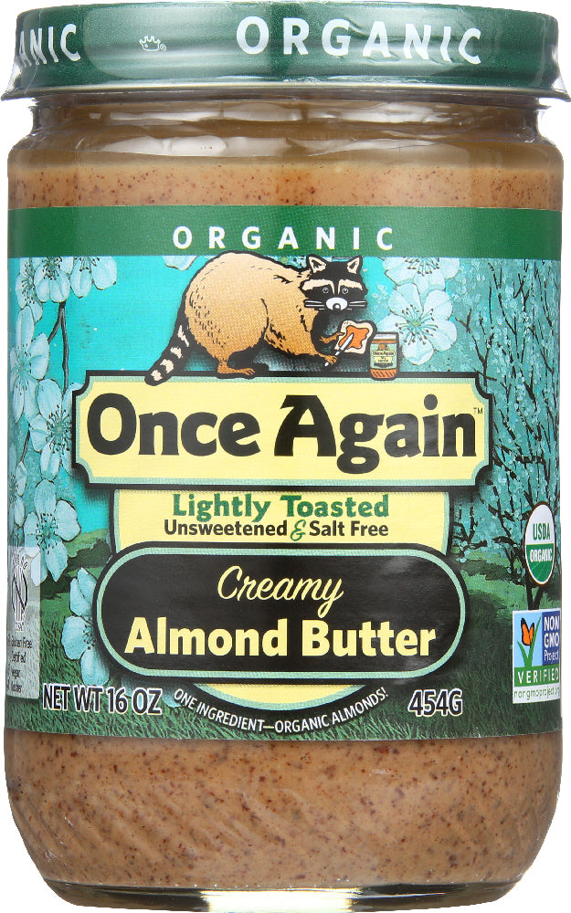 Once Again: Organic Almond Butter Lightly Toasted Creamy, 16 Oz