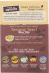 Back To Nature: Gluten Free Sesame Seed Rice Thin Crackers, 4 Oz - RubertOrganics