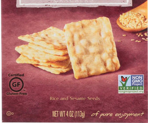 Back To Nature: Gluten Free Sesame Seed Rice Thin Crackers, 4 Oz - RubertOrganics