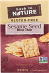 Back To Nature: Gluten Free Sesame Seed Rice Thin Crackers, 4 Oz - RubertOrganics