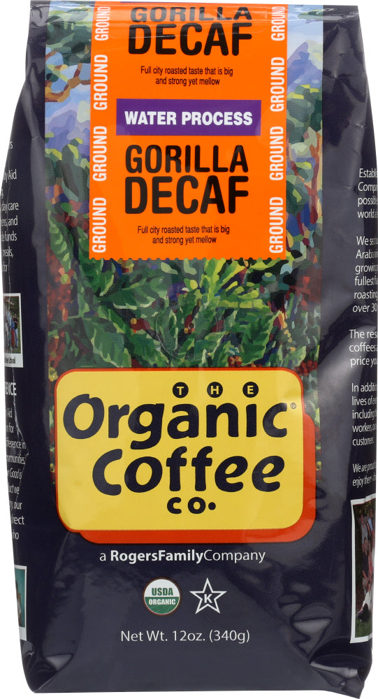 Organic Coffee Co.: Ground Coffee Gorilla Decaf, 12 Oz