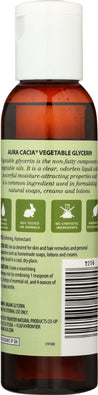 Aura Cacia: Organic Vegetable Glycerin, 4 Oz