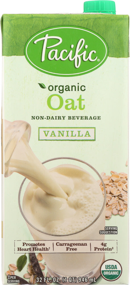 Pacific Foods: Organic Oat Non-dairy Vanilla Beverage, 32 Oz