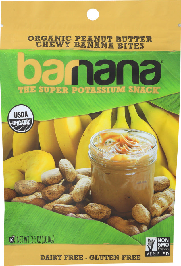 Barnana: Organic Peanut Butter Chewy Banana Bites, 3.5 Oz