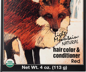 Light Mountain: Organic Natural Hair Color & Conditioner Red, 4 Oz