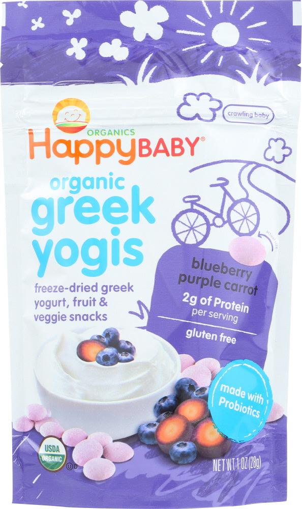 Happy Baby: Yogis Blueberry Purple Carrot Greek Yogis 1 Oz - RubertOrganics