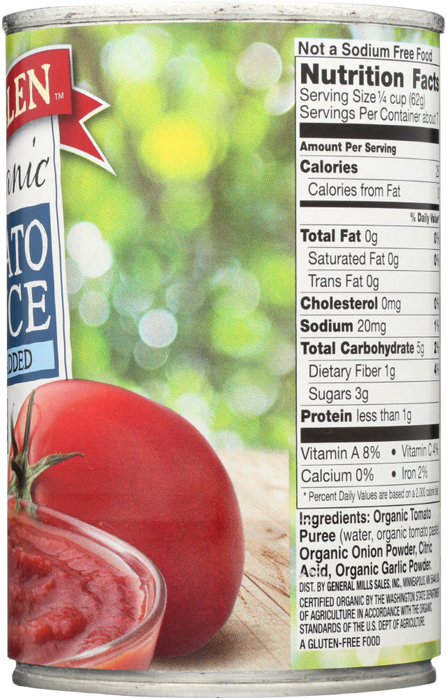 Muir Glen: Organic Tomato Sauce No Salt Added, 15 Oz