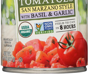 Muir Glen: Organic Diced Tomatoes With Basil And Garlic, 14.5 Oz