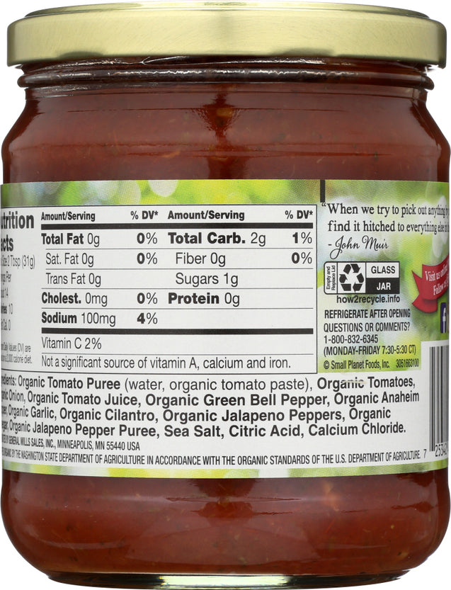 Muir Glen: Organic Medium Salsa Garlic Cilantro, 16 Oz