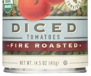 Muir Glen Organic: Fire Roasted Diced Tomatoes, 14.5 Oz