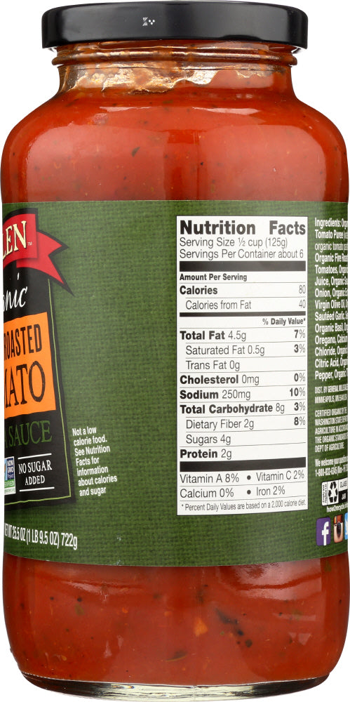 Muir Glen: Organic Pasta Sauce Fire Roasted Tomato, 25.5 Oz