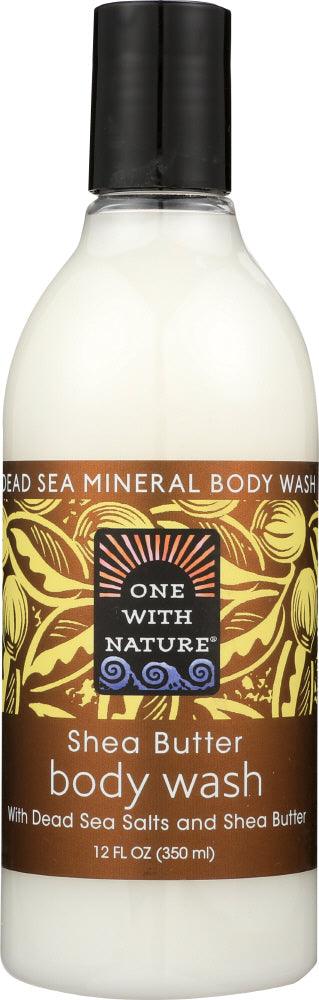 One With Nature: Shea Butter Dead Sea Mineral Body Wash, 12 Oz - RubertOrganics