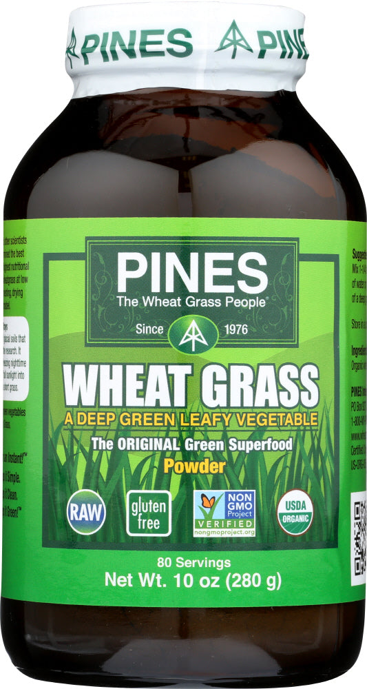 Pines Wheat Grass: Organic Wheat Grass Powder, 10 Oz