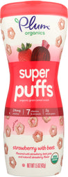 Plum Organics: Super Puffs Organic Veggie Fruit & Grain  Strawberry & Beet, 1.5 Oz