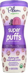 Plum Organics: Super Puffs Organic Veggie, Fruit & Grain, Blueberry Purple Sweet Potato, 1.5 Oz