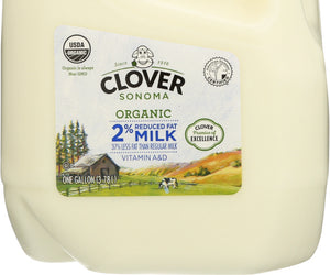 Clover Sonoma: Organic 2% Reduced Fat Milk, 128 Oz