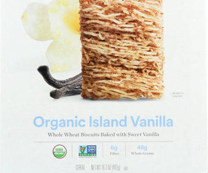 Kashi: Organic Whole Wheat Biscuit Cereal Island Vanilla, 16.3 Oz - RubertOrganics