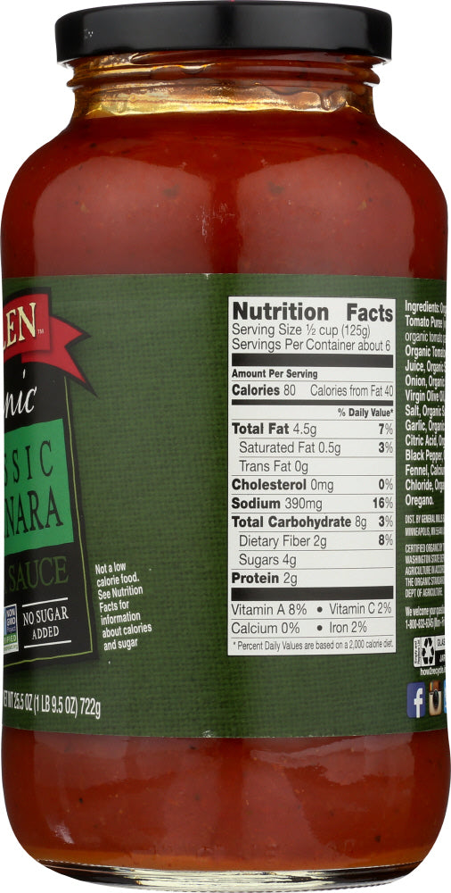 Muir Glen: Sauce Pasta Marinara Organic, 25.5 Oz