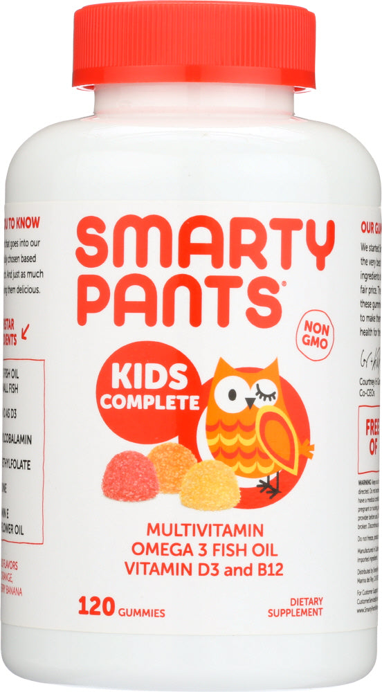 Smartypants: All-in-one Gummy Multi-vitamins Plus Omega-3 And Vitamin D For Kids, 120 Gummies