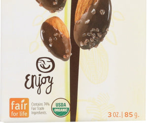 Theo Chocolate: Organic Milk Chocolate With Salted Almonds Bar, 3 Oz