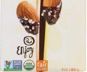 Theo Chocolate Organic Dark Chocolate Bar Salted Almond, 3 Oz