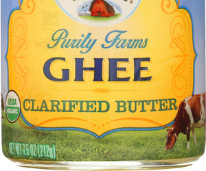 Organic Valley: Purity Farms Ghee Clarified Butter, 7.5 Oz