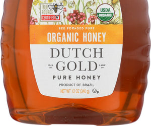 Dutch Gold: 100% Organic Pure Honey From Wildflowers, 12 Oz