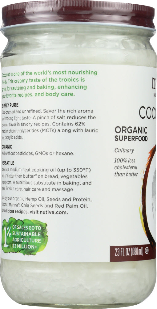 Nutiva: Organic Virgin Coconut Oil , 23 Oz