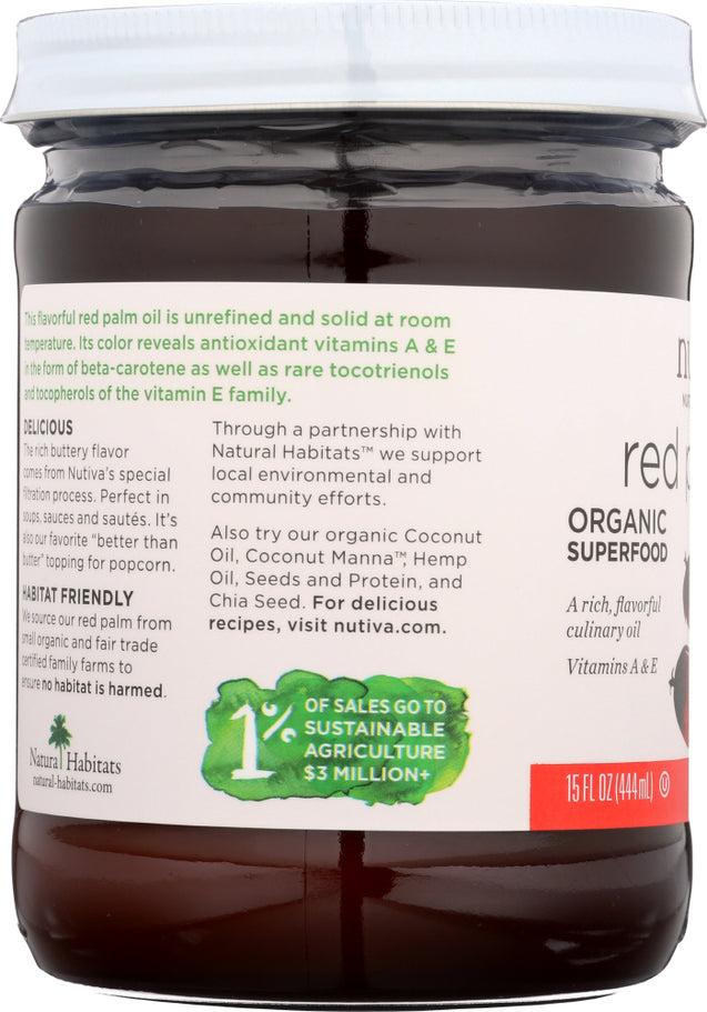 Nutiva: Organic Red Palm Oil Unrefined, 15 Oz