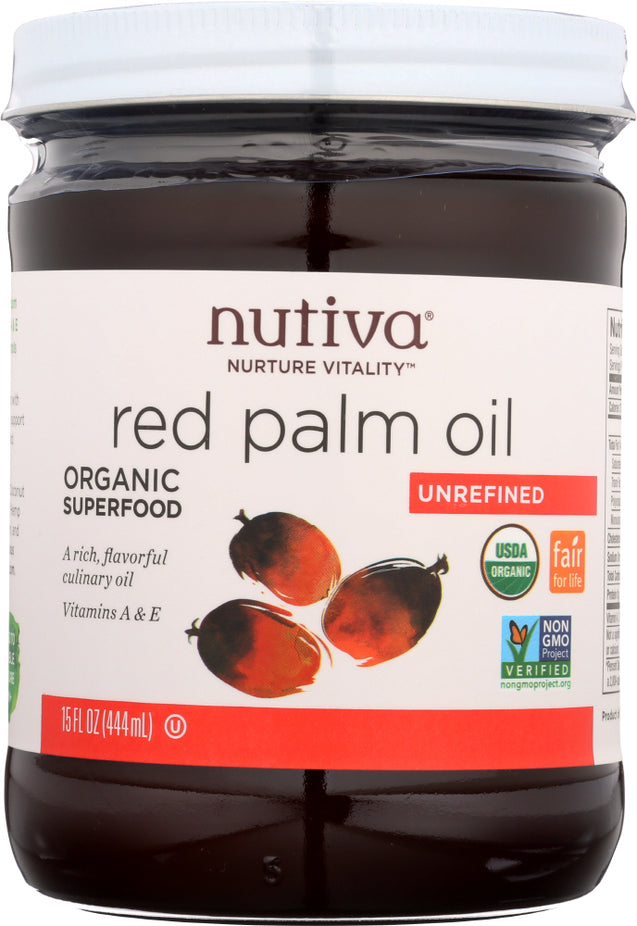 Nutiva: Organic Red Palm Oil Unrefined, 15 Oz