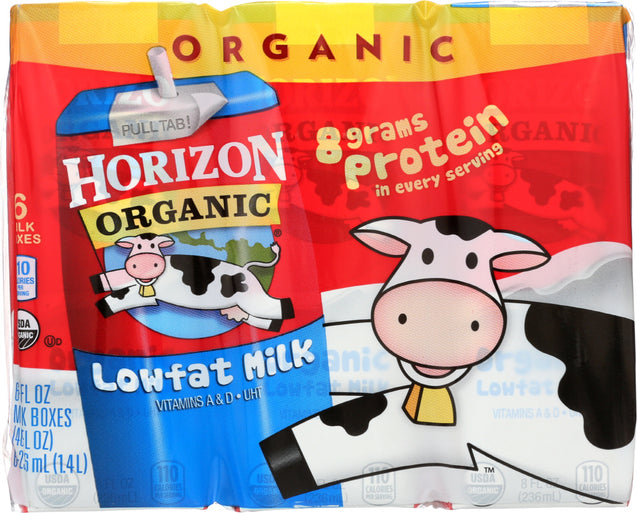 Horizon: Milk 1% Residue Free Uht Organic 6 Pack, 48 Oz