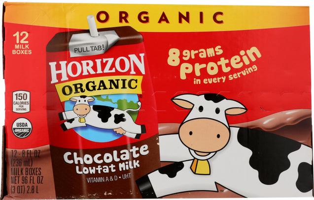 Horizon: Milk Reduced Fat Chocolate 12 8 Oz Containers, 96 Oz