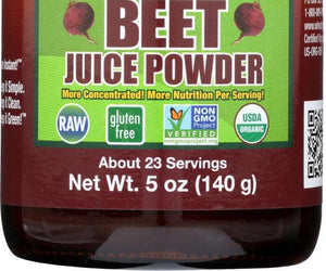Pines International: Beet Juice Powder, 5 Oz - RubertOrganics