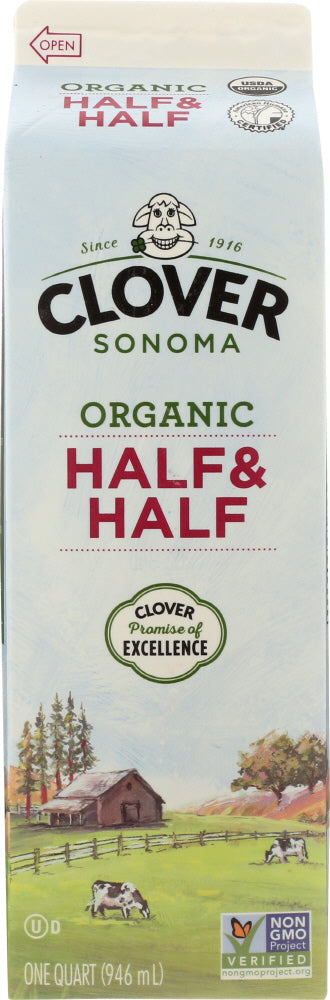 Clover Sonoma: Half And Half Organic, 32 Oz