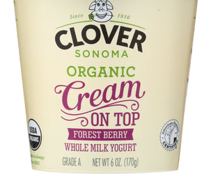 Clover Sonoma: Organic Cream On Top Forest Berry Yogurt, 6 Oz