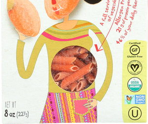 Tolerant: Organic Red Lentil Pasta Penne, 8 Oz