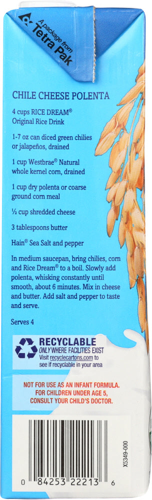 Rice Dream: Organic Rice Drink Classic Original, 32 Oz