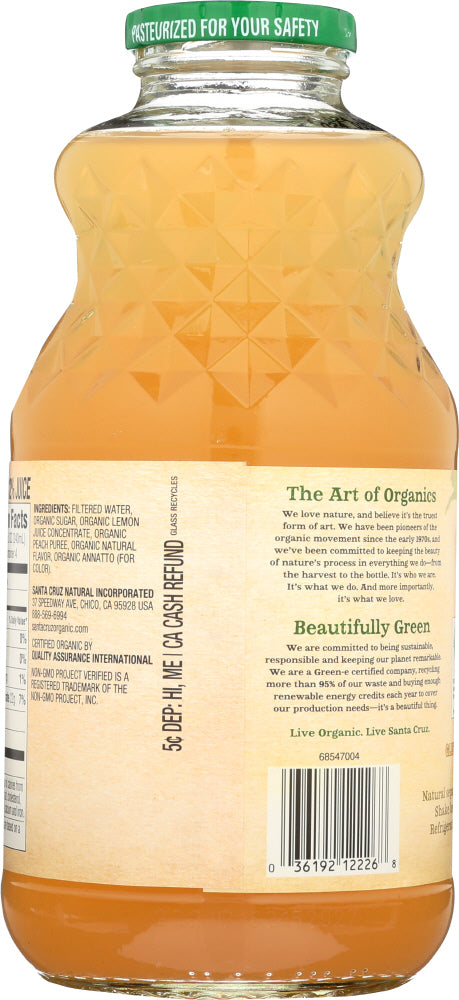 Santa Cruz: Organic Peach Lemonade, 32 Oz