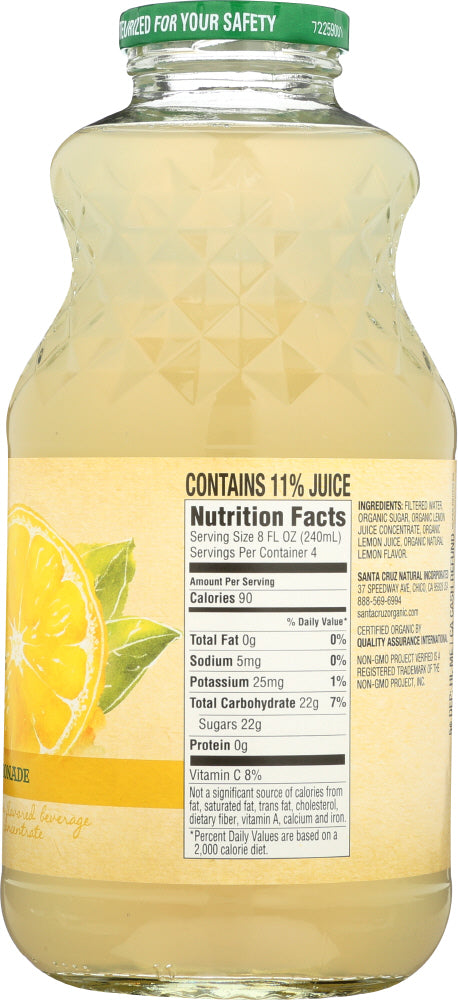 Santa Cruz: Organic Lemonade Juice, 32 Oz