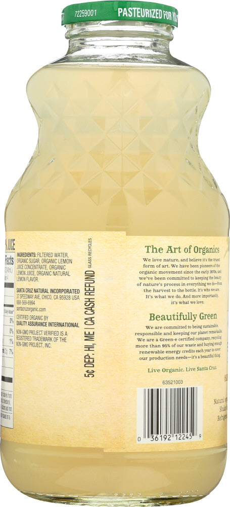 Santa Cruz: Organic Lemonade Juice, 32 Oz