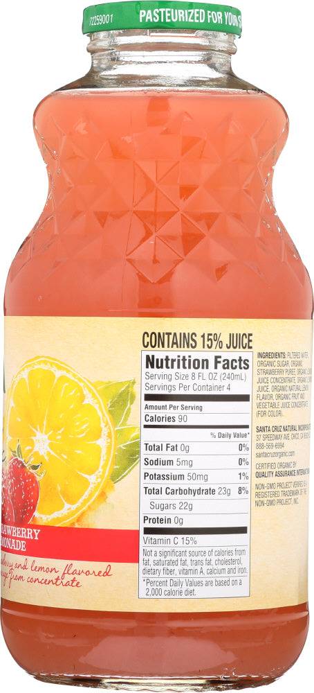 Santa Cruz: Organic Strawberry Lemonade Juice, 32 Oz