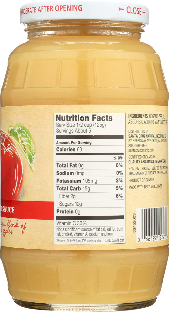 Santa Cruz: Organic Apple Sauce, 23 Oz