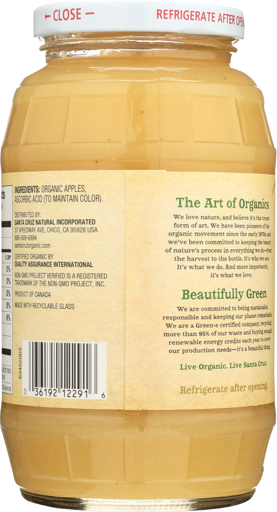 Santa Cruz: Organic Apple Sauce, 23 Oz