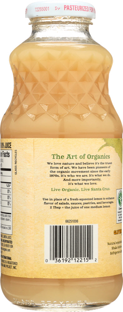 Santa Cruz: Organic Pure Lemon Juice, 16 Oz